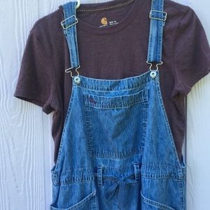 Denim overall dress